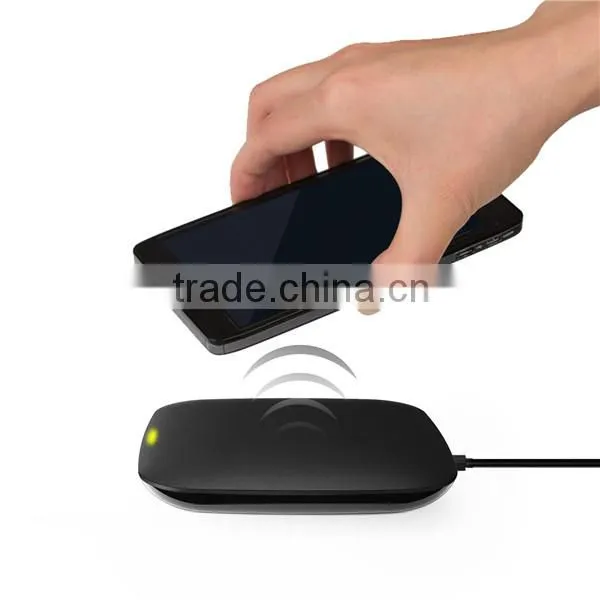 New Arrival ! Protable Natural Wooden Round QI Wireless Mobile Phone Charger Transmitter and Receiver
