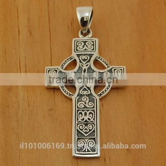 Celtic Knot Silver Cross Pendant, Pn105 photo-4