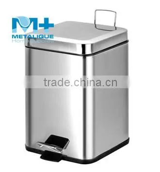304 Stainless Steel Household Dustbin Waste Bins 5L-CR photo-3