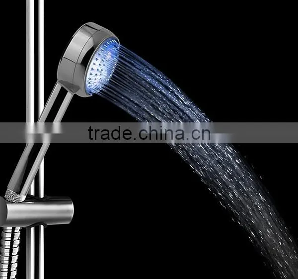 RGB ABS Material Temperature Controlled LED Bath Portable Shower Head photo-2