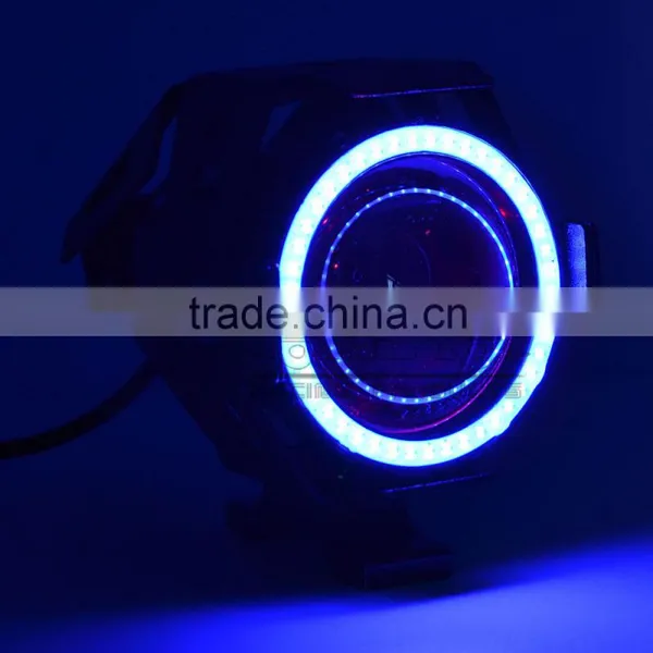 BJ-SPL-008 New Arrival Custom Black 12V Motorbike Motocross Angel and Devl Eye Motorcycle Spot LED Light photo-4