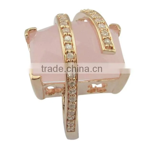 Fashion Big Stone 925 Silver Jewelry Ring photo-3