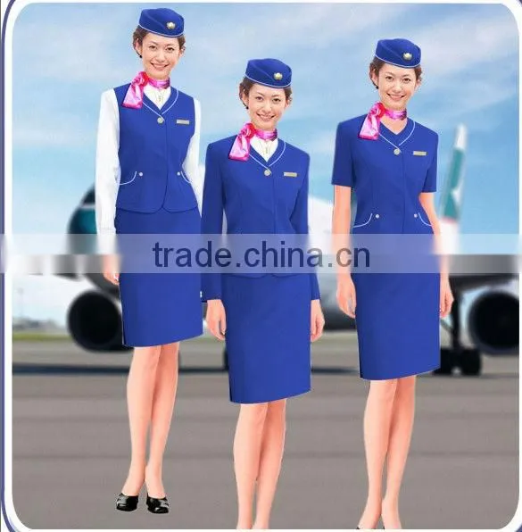 Elegant Skirt Suit Flight Attendant Uniform, Fashion Skirt Airline Stewardess Uniform,hot Tailored Blue Color Stewardess Uniform - GoldSupplier Elegant Skirt Suit Flight Attendant Uniform, Fashion Skirt Airline Stewardess Uniform,hot Tailored Blue Color Stewardess Uniform - GoldSupplier