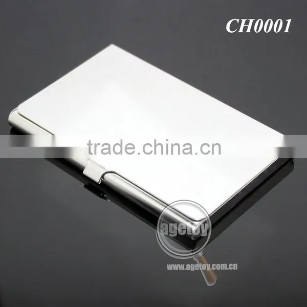 High Polished Mirror Effect Stainless Steel Blank Silver Metal Credit Card Holder photo-2