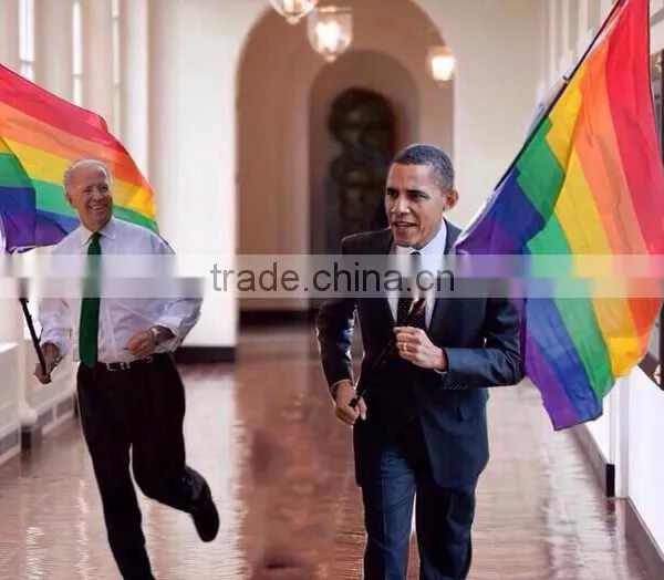 Custom Size Polyester Printed Type Rainbow Flag photo-3
