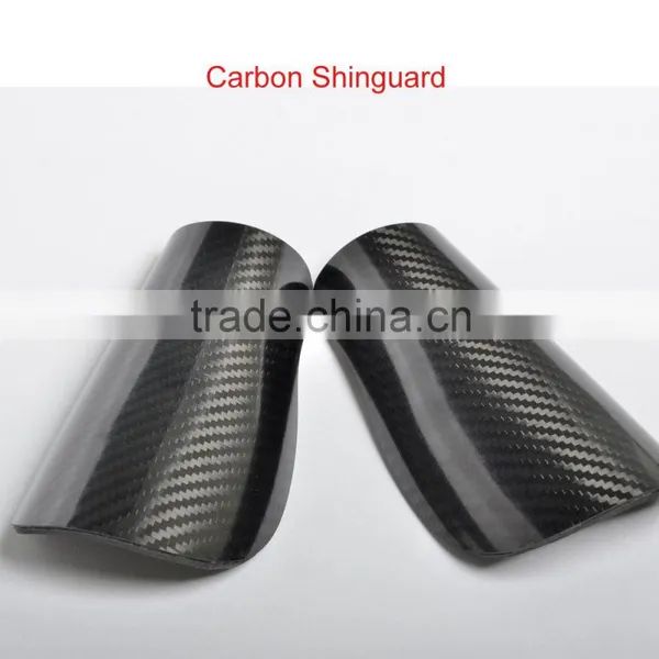 Glossy Finish Carbon Shin Guard/3K Black Color Football Shinpads/Strong Shinguards For Football
