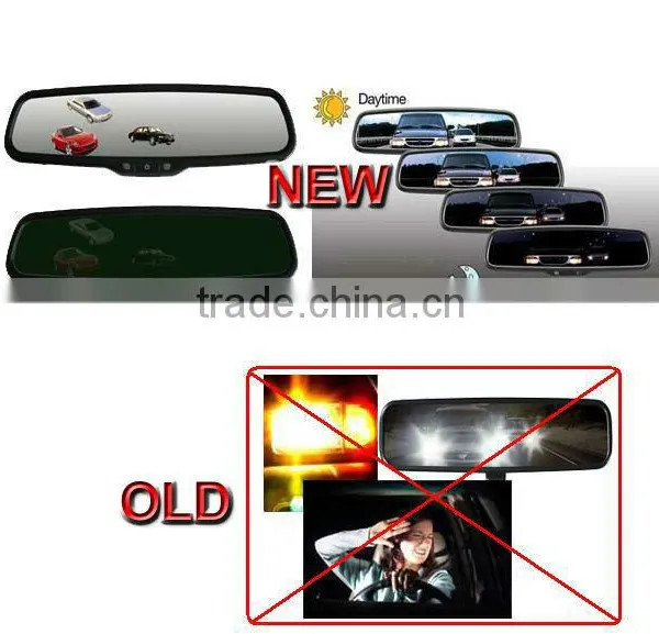 Universal Night Eye Auto Dim Rearview Mirror+Electronic Compass/Temperature Display (Free Ship By DHL+Quality Warranty One Year)