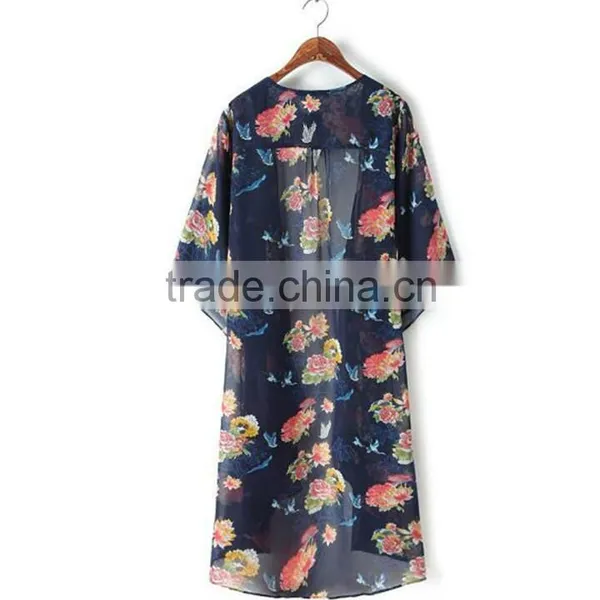 Latest Design Customaize Pattern Polyester Chiffon Kaftan Dress Indonesia photo-3