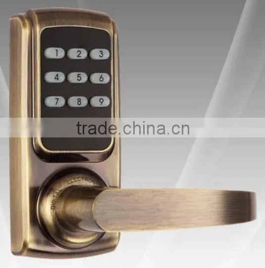 New Zinc Alloy Handle Push Button Digital or Key Code Door Locks photo-4