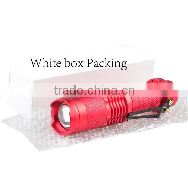 XML T6 LED Zoomable 5 Mode Flashlight Torch Lamp Zoom (Red) photo-6