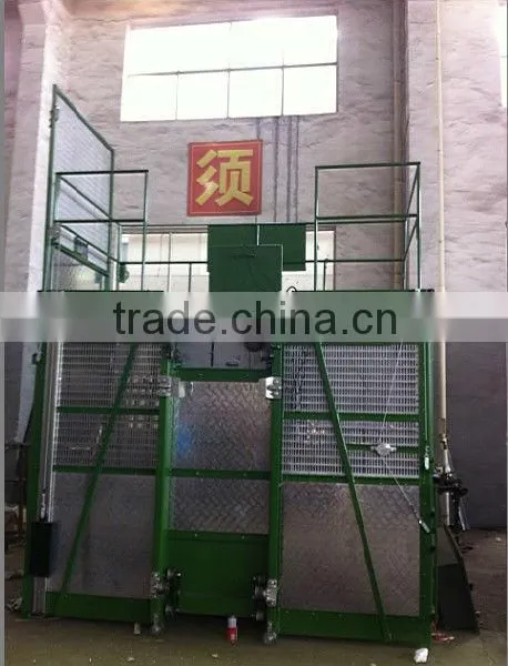 Twin Cage Construction Hoist Elevator Material Lifts SC200/200