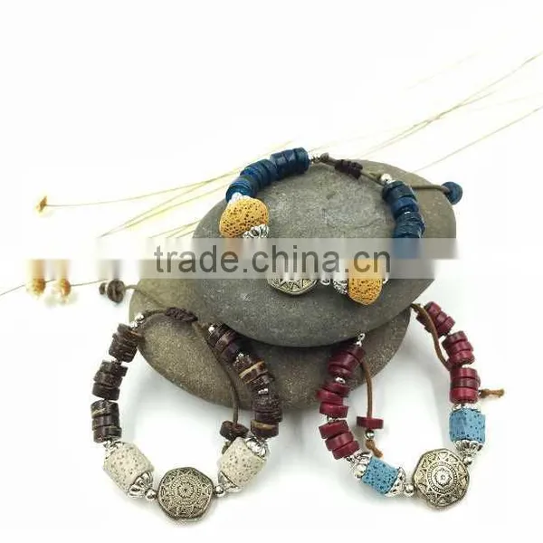 Bob Trading Custom Volcanic Lava Rock Stone Bracelet Wholesale Stainless Steel Jewelry in Usa