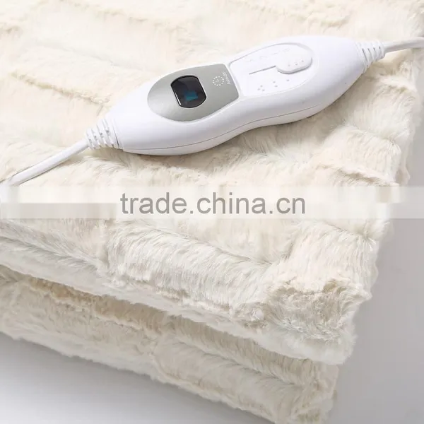 Microfiber Electric Heated Overblanket 130*180CM Full Size, Brushed PV Fur & Non-woven Fabric photo-3