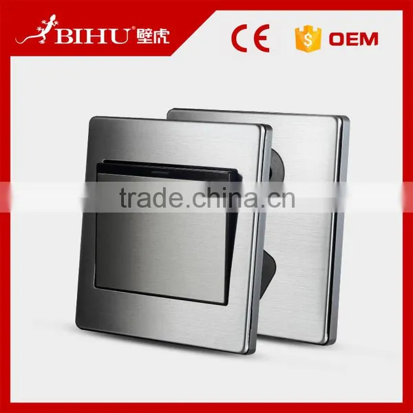 Excellent Quality BIHU 1 Gang 1 Way Modern Light Switches Metal Wall Switch for Home