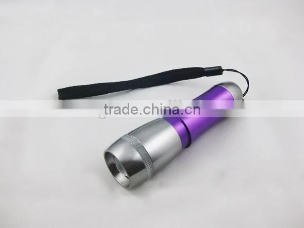 1101- 1 Watt LED Light Aluminum Telescopic Flashlight With ZOOM Function for Camping Usage photo-6