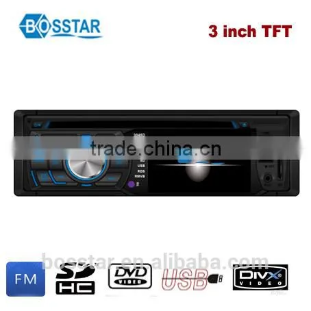Univesal Single Din Fixed Panel Car Audio Dvd Player Bluetooth Receiver With Microphone Video System