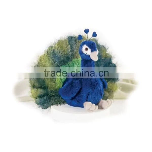 St Beautiful Peacock Toys Stuffed Toy Zoo Toys Unisex