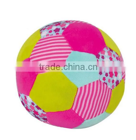 Wholesale Plush Custom Soccer Ball,Plush Soft Stuffed Ball With Bell,Plush Ball Baby Toy
