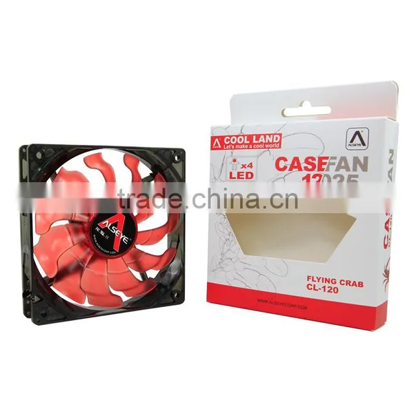 Alseye CA701w Manufacture CL-120-R 120*120*25mm Red Led Computer Case Cooling Fan photo-6