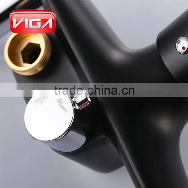 Good Quality ABS Rain Shower Head Bathroom Shower Black Shower Bath Set photo-2