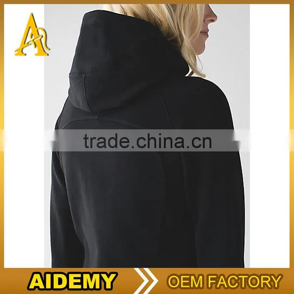 Custom Black Zipper up Sports Wear Manufacturer Plain Slim Fit Hoodies photo-5
