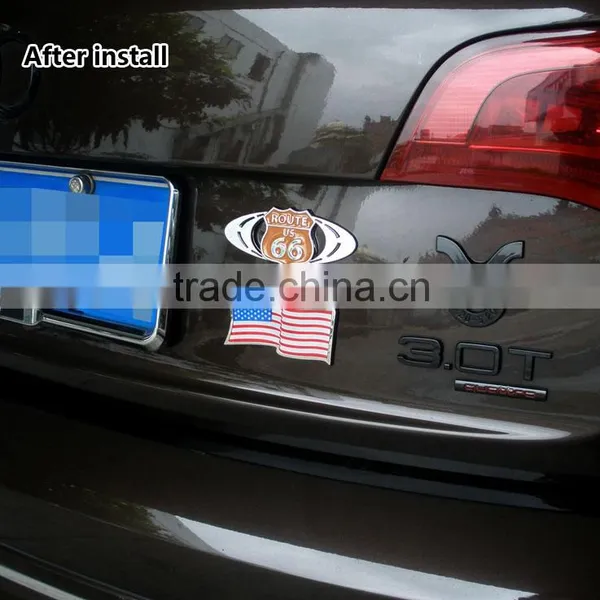 Wholesale Custom Chrome 3d Car Sticker America Flag Badge photo-3