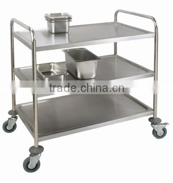 2 Tiers Stainless Steel Trolley for Restaurant or Kitchen Stainless Steel Trolley photo-3