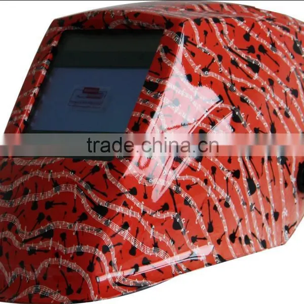 Red Colorful German Welding Helmet for Sale With Big View Area