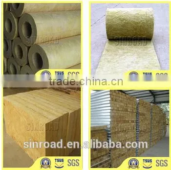 Materials Construction Water Insulated 80kg/m3 Rock Wool Pipe / Tube Fireproof Insulation photo-6