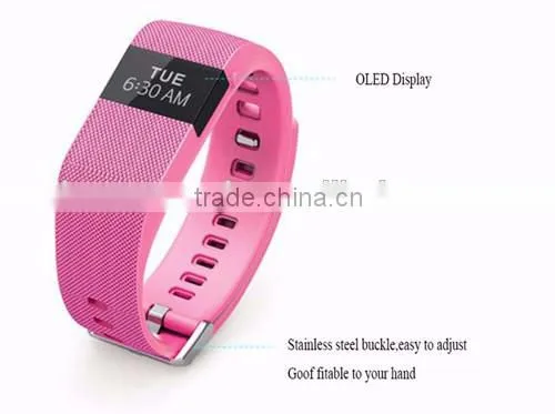 Fashion Heart Rate Monitor Smart Band Inteligente Pulse Silicon Wristband Sport Wristband OLED Display Smart Bracelet TW64 Plus photo-3