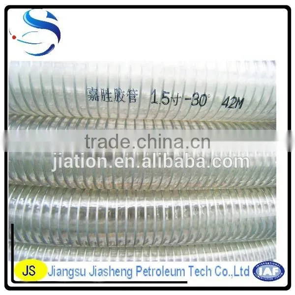 PVC Spiral Steel Wire Reinforced Hose / Oil Resistant / Acid photo-2