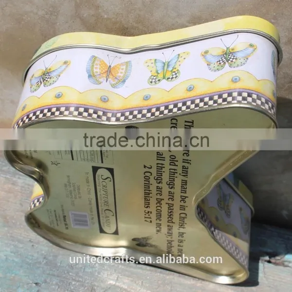 Butterfly Shape Tin Box - Storage Container photo-3