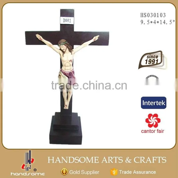 14 Inch Resin Christian Decoration Catholic Cross Religious Crucifix photo-3