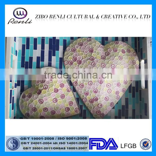 Customized Glass Hanging Silver Mirrored Mosaic Heart photo-3