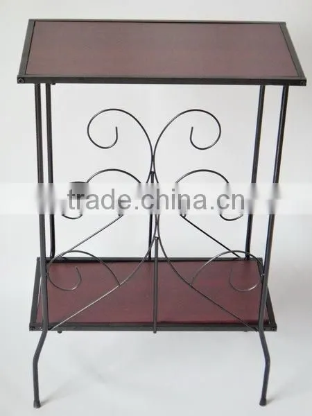 2 Tier Metal Occasional Decorative Magazine Table or Sofa Side Table photo-2