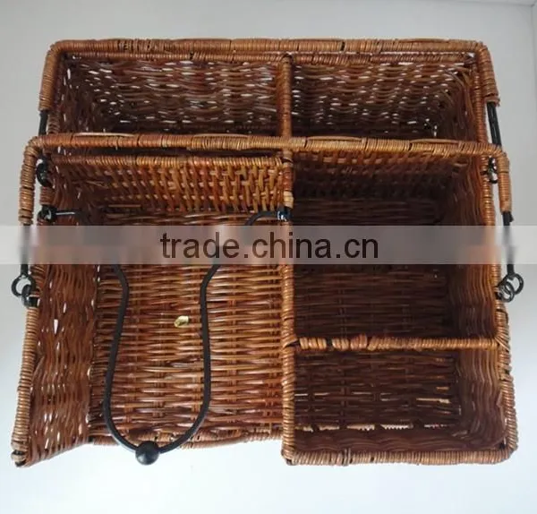Picnic Caddy Organizer Outdoor Utensil Plate Condiment Holder Portable Basket photo-3