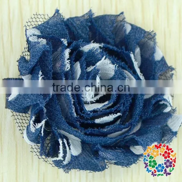 Wholesale Many Different Colors Shabby Chiffon Flower Decoration Girls Flower Hair Clips photo-4