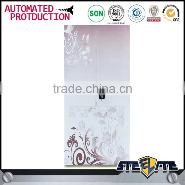 Transfer Wood Grain Bedroom Wardrobe Designs Metal Clothes Closet photo-6