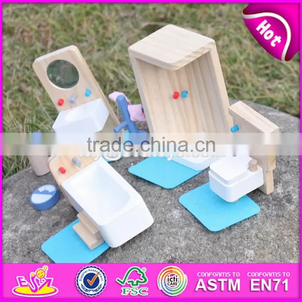 Новый дизайн 2017 года. Игрушки для имитационного игры детей - деревянные миниатюрные меблировки для кукольного дома W06B054 photo-5