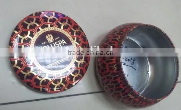 Large Seamless Belly Candle Tin Container photo-2