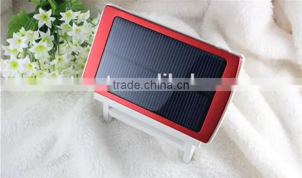 8000mAh Rectangle Shape Solar Panel Power Bank With Lights photo-3