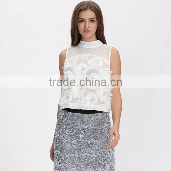Latest Fashion Women White Fancy Blouses Patterns photo-2