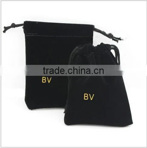 2016 Custom Logo Velvet Pouch Jewelry Bags Mix Sizes Velvet Drawstring Bags for Jewelry Package Promotional Jewelry Gifts photo-4