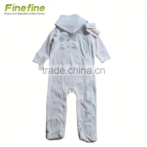 New Custom Plain Cotton Baby Romper For Grls photo-3