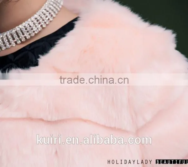 Ladies Keep Warm Winter and Autumn Short Thicken Woman Rabbit Fur Coat Lady Faux Fur Pure Collar Jackets photo-5