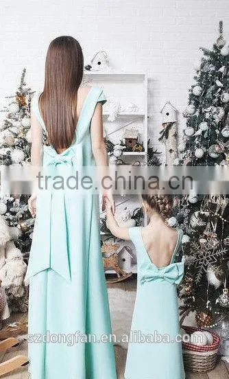 2017 Hot Selling Mother And Daughter Matching Dresses Baby Long Frocks Prom Dress Long Party Frock Designs photo-4