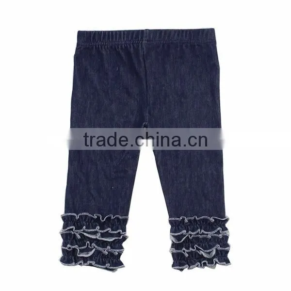 2017 Kids Clothing Girl Ruffle Pants Girl Capri Baby Icing Ruffle Sew Sassy Icing Legging photo-2