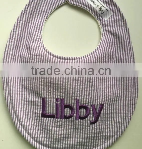 New Arrival Baby Shower Gift Seersucker Bib photo-2