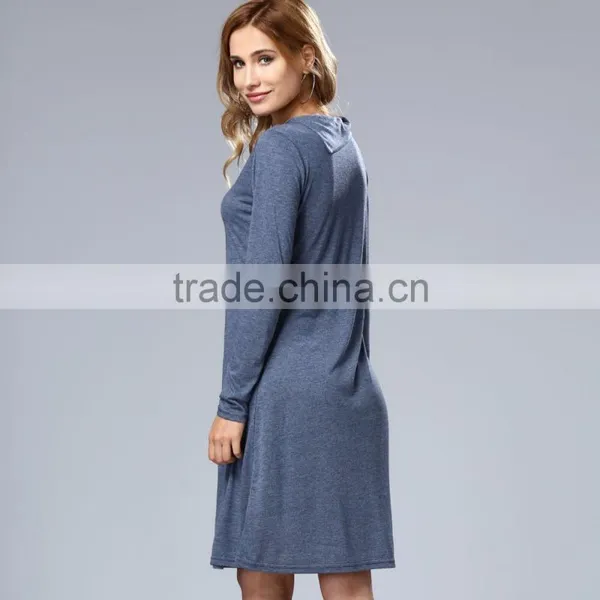 Wholesale Elegant Summer Dress Women Long Sleeve Casual Dress 2017 photo-3