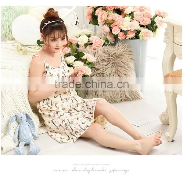 Ms Summer New Cotton Condole Belt Vest Skirt Pajamas in Nightgown Camisole Leisurewear Han Edition Dress Sexy photo-4